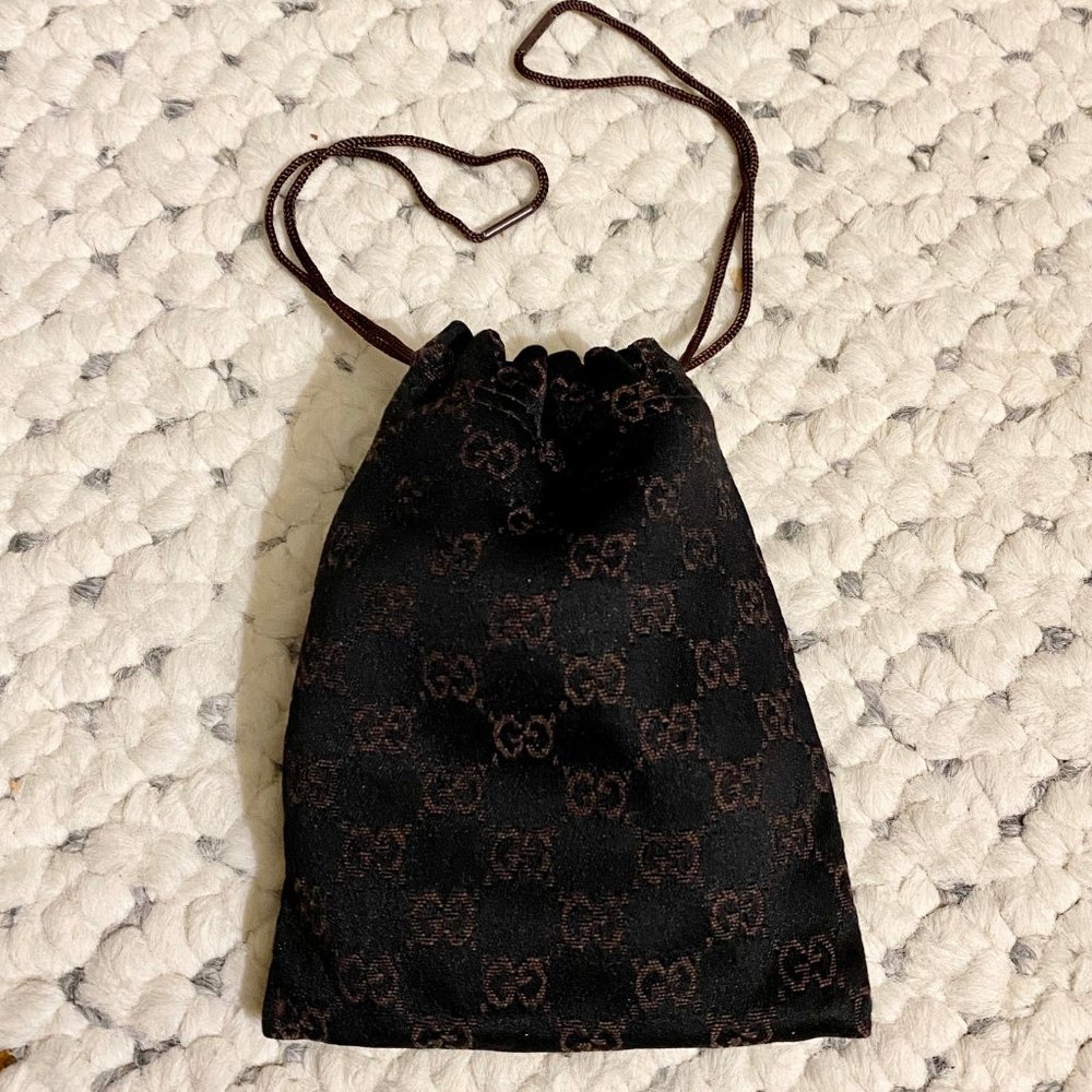 GUCCI gg GUCCISSIMA LOGO Watch Sleeper Bag New Necklace Cuff Bracelet Pouch 5” - Picture 5 of 6